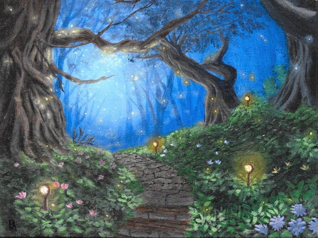 Fireflies by night